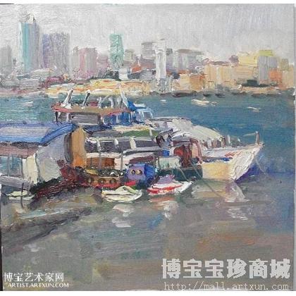 黄志雄 船景系列 类别: 风景油画