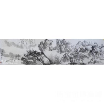 山居图 山水画 王青瑶作品 类别: 国画山水作品