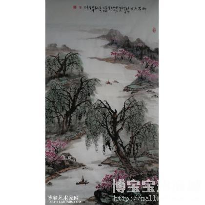 柳暗花明 山水画 雷九泰作品 类别: 国画山水作品