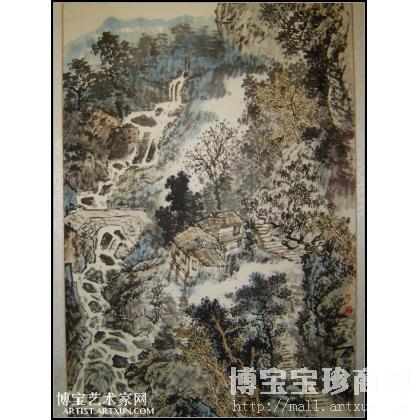 山居可听泉 山水画 陈家林作品 类别: 国画山水作品