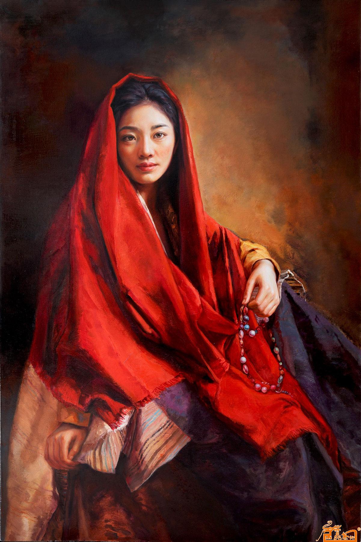 藏族女孩100x150cm布面油画2014
